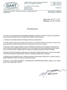 oswiadczenie arrada