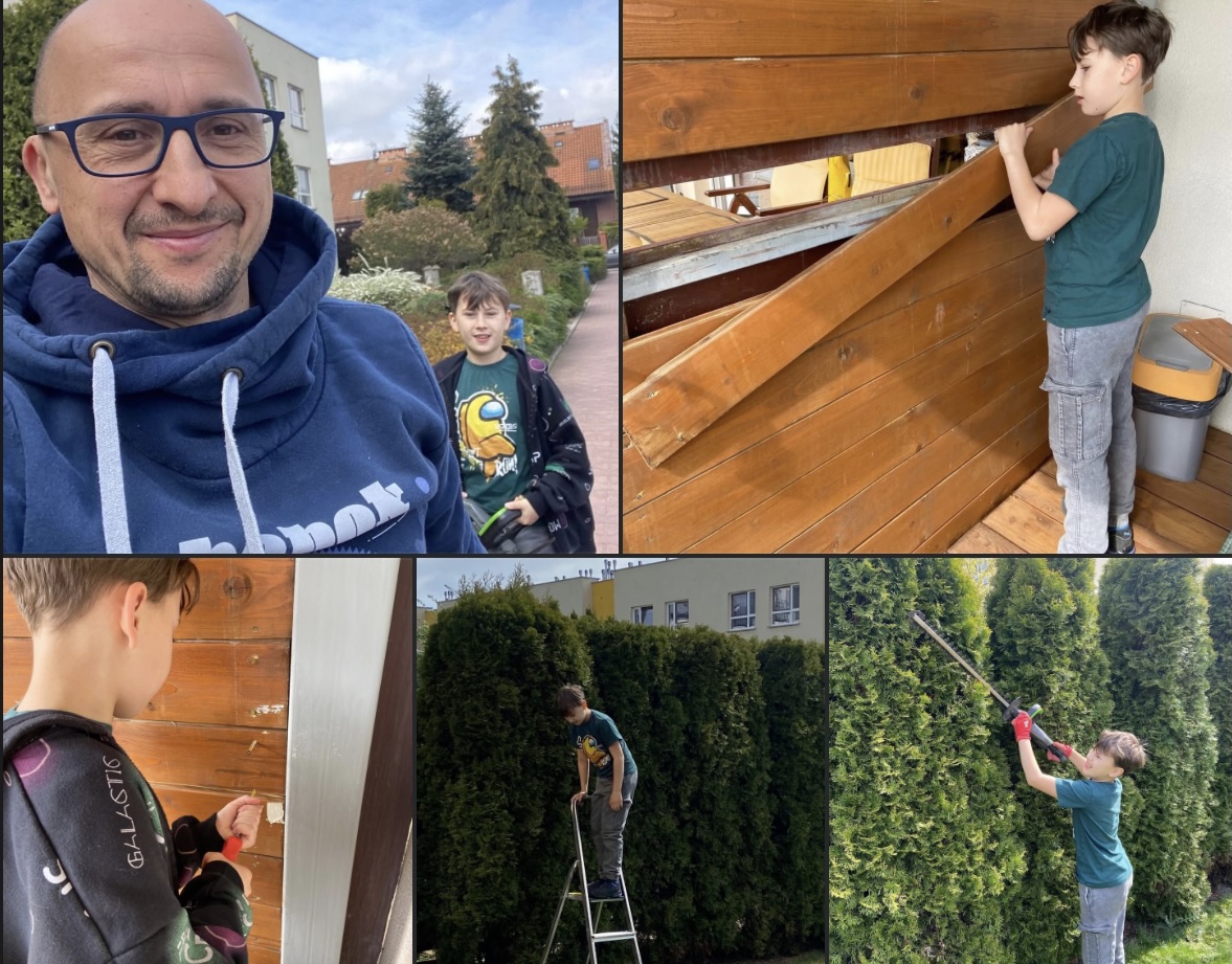 Nie siedzimy w domu. Praca, działanie, aktywność.